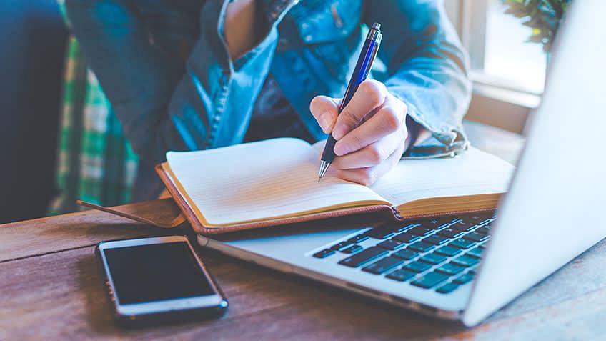 Content writing workspace